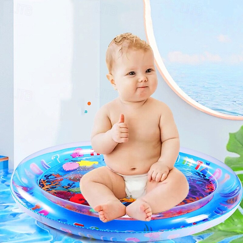 1pc Round White Shark Splash Pad Promote Activity and Sensory Development while Prone Splash Pad2