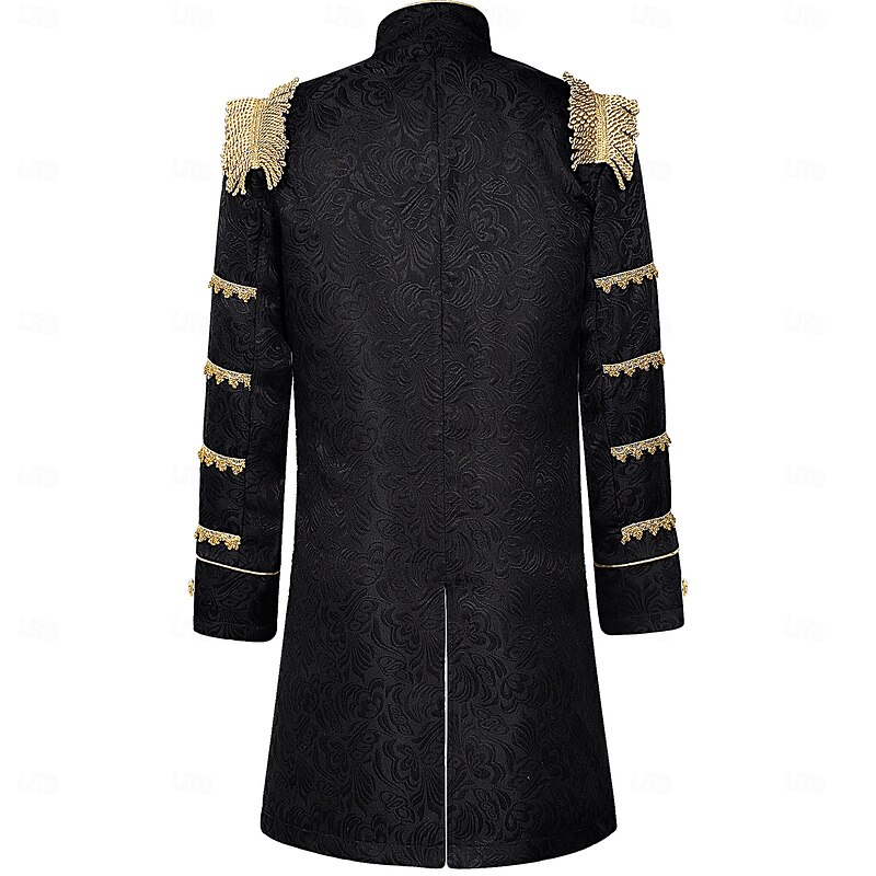 Retro Vintage Rococo Medieval Coat Circus Jacket Fancy Dress Men's Royal Halloween Carnival Masquerade Party LARP Ren Faire Adults' Coat3
