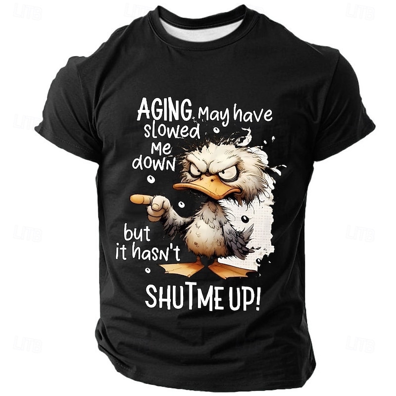 Men's Animal Funny T Shirt Short Sleeve T shirt 3D Print Crew Neck Shirt Fashion Exaggerated Daily Party Street Casual Black Red Blue Summer Spring Clothing Apparel S M L XL XXL XXXL4