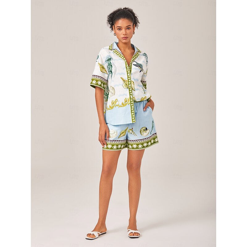 Ocean-Themed Placement Print Set3