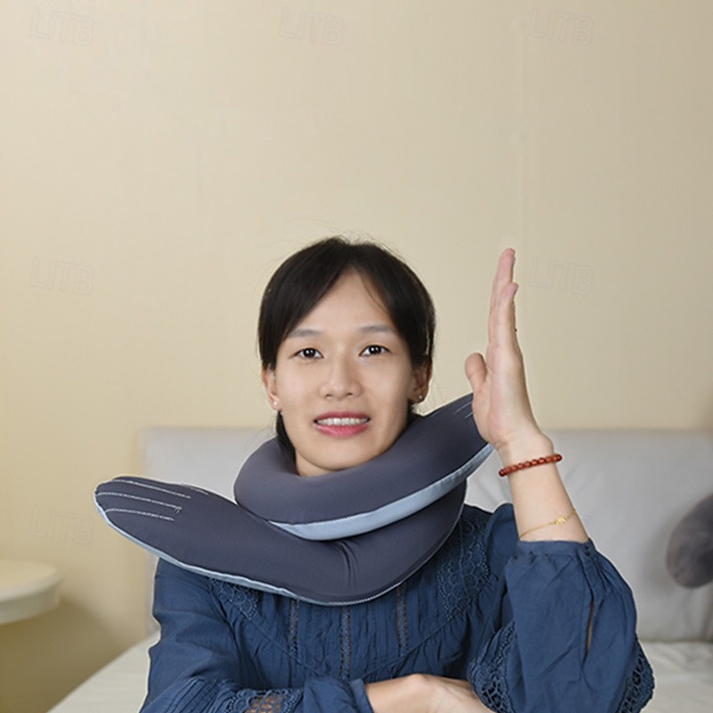 Spiral Travel Neck Pillow Lightweight for Comfort on Airplane Office Home Travel can be Shaped Ergonomic Design Ideal for Adults and Kids