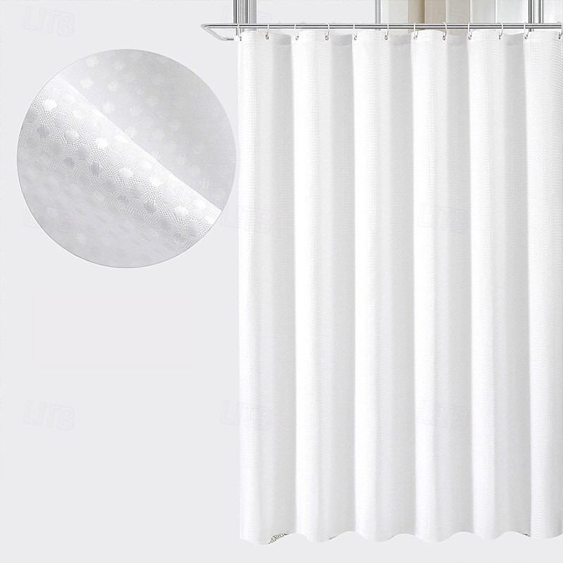 Plain Waffle Polyester Shower Curtain 180cm*180cm(70