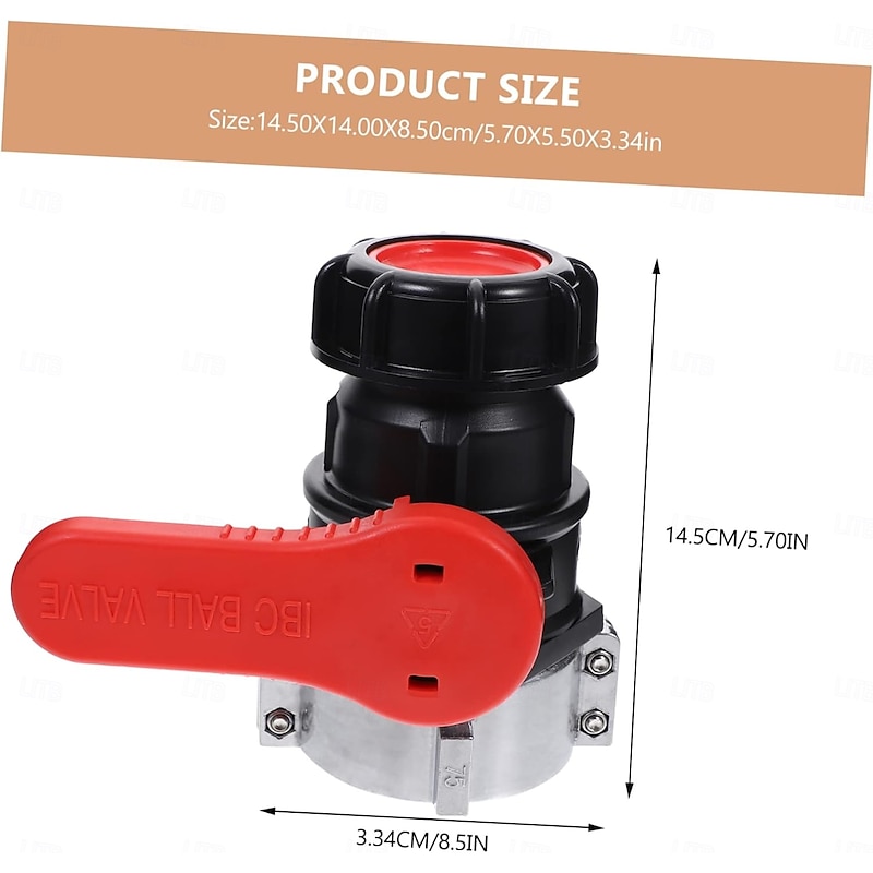 75mm IBC Tote Adapter, IBC Tote Valve, IBC Tank Coarse Thread Adapter Ball Cap Valve Container NPT DN504