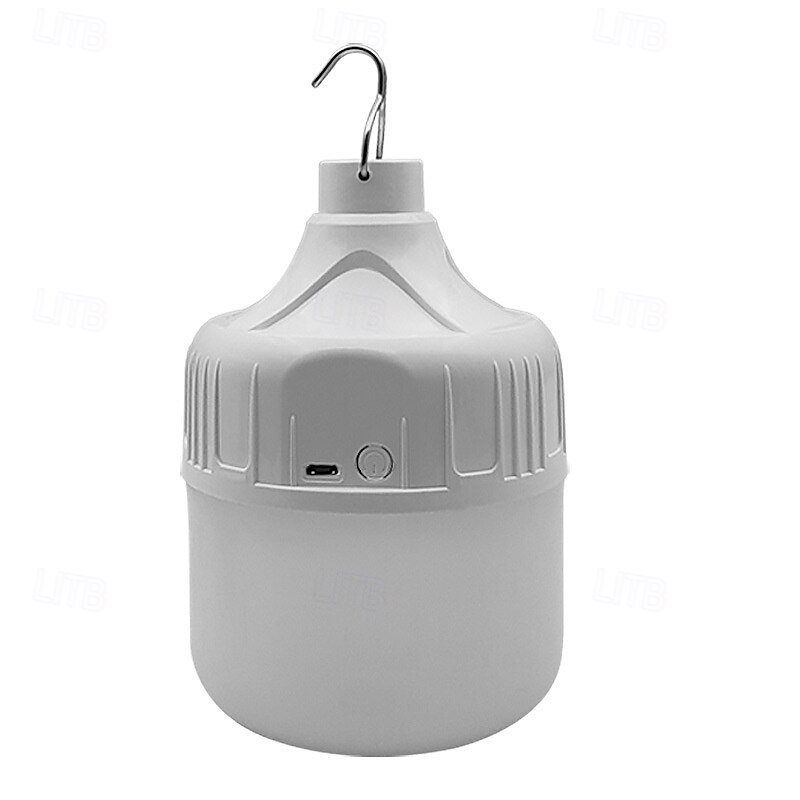LED Emergency Light Bulb 3600mAH Battery USB Rechargeable 5 Lighting Modes Energy-Saving Lamp with  Hook for Outdoor Picnic Camping Tent Night Market 200W2