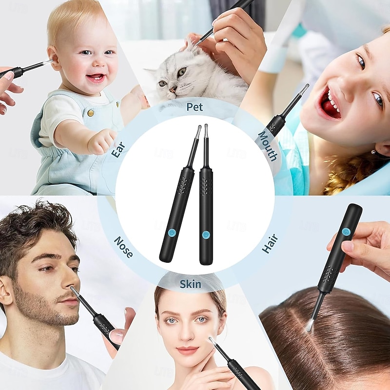 Ear Wax Removal Tool with Camera,Light up Ear Wax Removal Tool,Ear Cleaner Earwax Removal Kit with 9 PCS Ear Set,HD Otoscope, Replacement Tip and LED Light for Ear/Nose/Throat Examination4