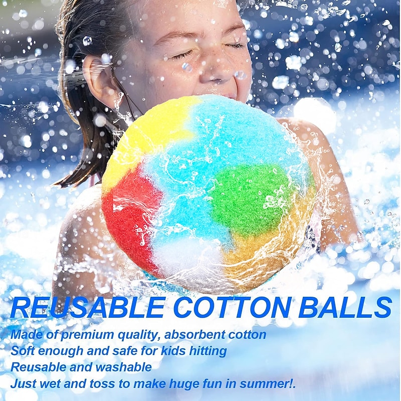 60 Pcs Reusable Water Balls Reusable Water Balloons for Outdoor Toys and Games Water Toys for Kids and Adults Boys and Girls - Summer Toys Ball for Pool and Backyard Fun4