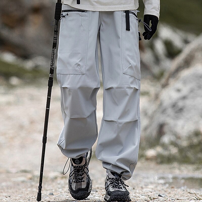 Men's Cargo Pants Hiking Pants Trousers Tactical Pants Military Outdoor Regular Fit Waterproof Quick Dry Pants / Trousers Drawstring Elastic Waist Black White Hunting Climbing Camping / Hiking2