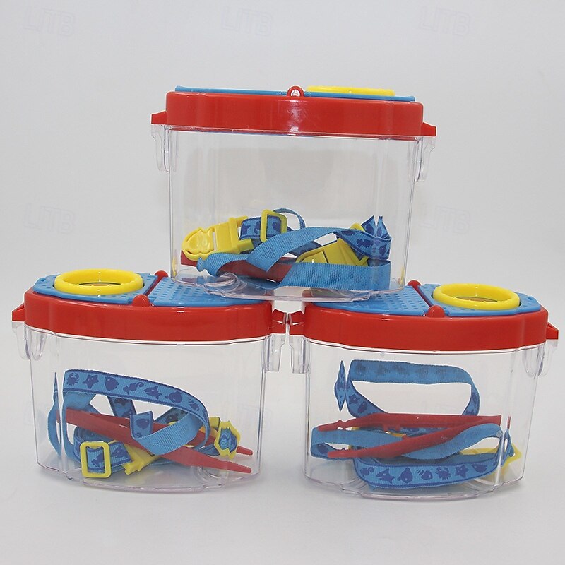 Children's Outdoor Transparent Hand-Held Insect Box Magnifying Glass Small Insect Feeding Observation Box Educational Toy2