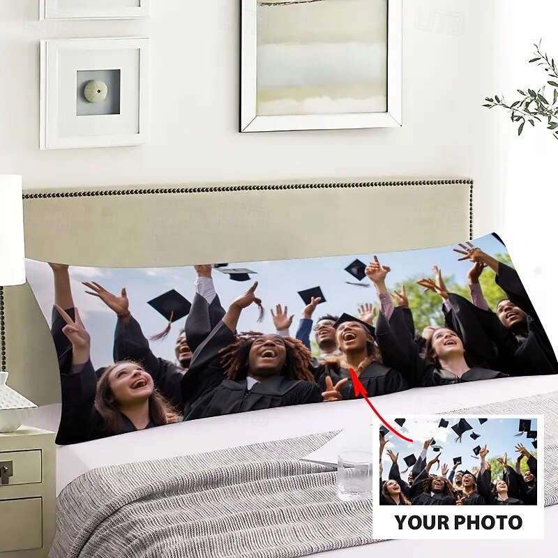 Graduation Custom Body Pillow Cover Best Graduation Gift Add your Image Personalized Gift Photo Design Picture Cushion Bed Pillowcase Cushion Cover 1pc Custom Made