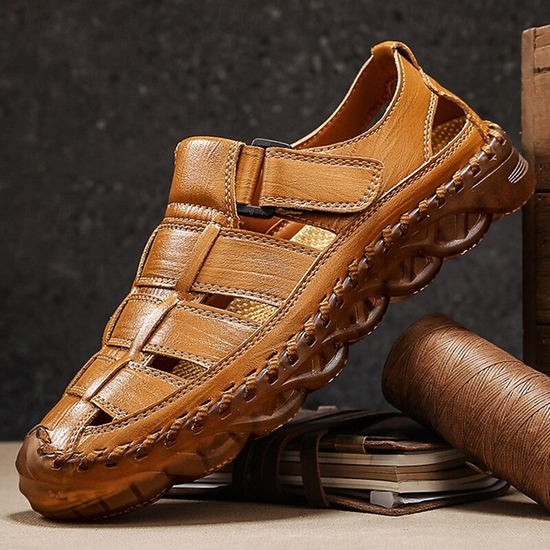 Men's Casual Brown Faux Leather Sneakers – Stylish Lace-up Sports Shoes for Everyday Wear and Outdoor Adventures