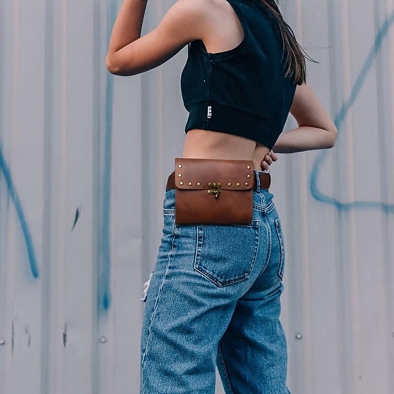 Medieval Renaissance Bag Waist Belt Viking Fancy Dress Men's Women's Celtic Viking Fantasy Halloween Carnival Performance LARP Adults' Belt All Seasons3