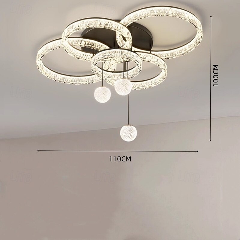 3-Light 6-Light 50 cm Dimmable Ceiling Lights Metal Acrylic Modern Nordic Style 110-120V 220-240V3