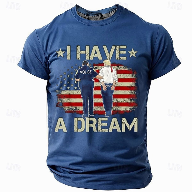 Patriotic T Shirts For Men American US Flag T Shirt Short Sleeve T shirt 3D Print Crew Neck Shirt Fashion Daily Basic Street Casual Daily Black Summer Spring All Seasons Clothing Apparel S M L