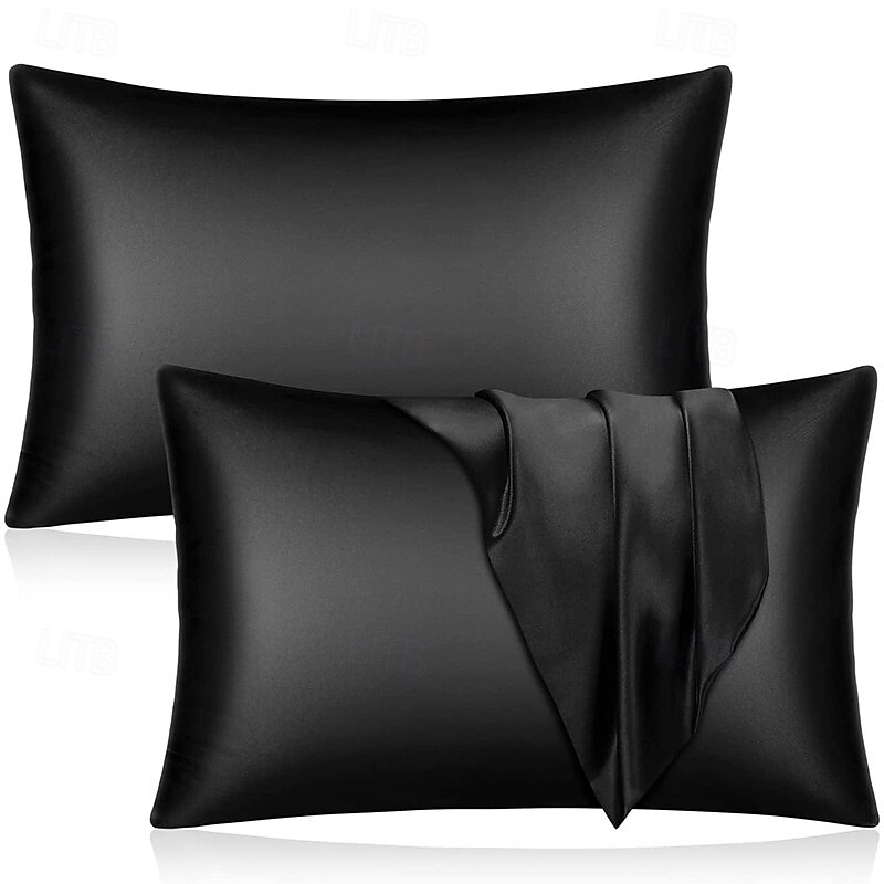 Satin Envelope Zipperless Pillowcase Simulated Silk Cold Feeling Pillowcase Pillow Cover3