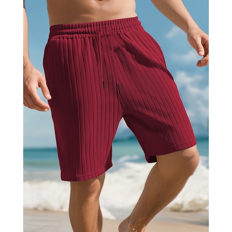 Men's Athletic Shorts Sweat Shorts Shorts Summer Shorts Pocket Drawstring Elastic Waist Plain Comfort Breathable Short Outdoor Sports Classic Casual Black White3