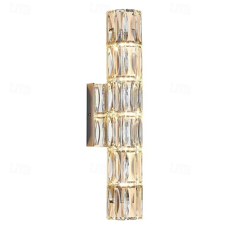 LED Wall Light Warm White Wall Mount Lighting Fixture Rectangular Indoor Display Shelves Wall Lights Elegant Crystal Anti Rust 110-240V2