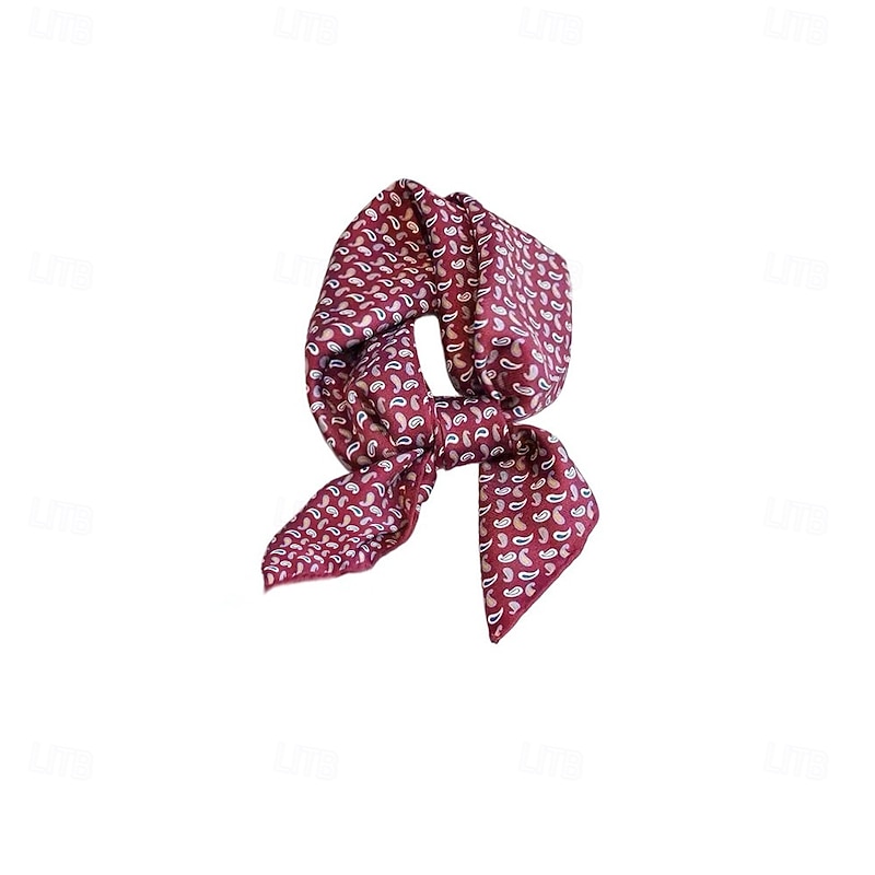 Male Square Scarf Formal Outdoor Vacation Dark Brown Wine Scarf2