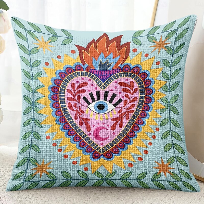 Fashion Heart Decorative Toss Pillows Cover 1PC Soft Square Couch Cushion Case Pillowcase for Bedroom Livingroom Sofa Chair3