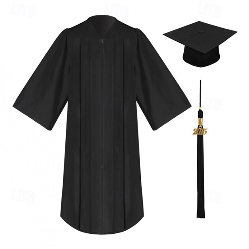 Unisex Adult Matte Graduation Cap and Gown Tassel Set2