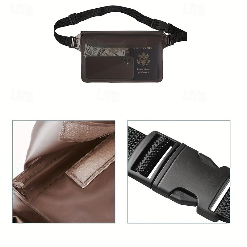 Stay Dry And Comfortable Waterproof Pouch With Adjustable Waistband For Swimming Diving Boating Fishing And The Beach3