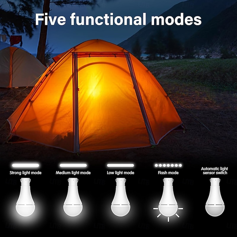 2 Pcs 9W Portable Charging Ball Bubble Lighting Camping Light Emergency Light Remote Control for Hiking Tent Lighting2