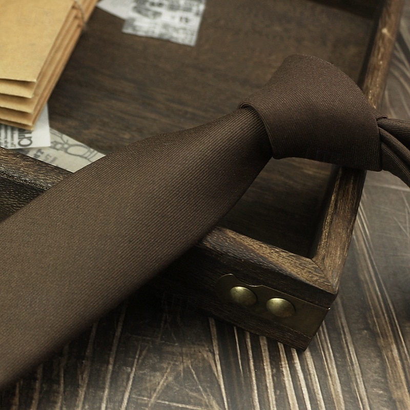 Men's Neckties Sexy Solid / Plain Color Wedding Party Daily Wear2