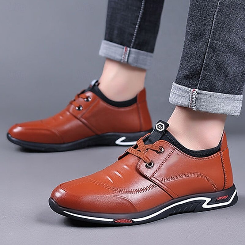 Men's Brown and Black Lace-Up Sport Sneakers – Durable Sneakers for Active Men and Casual Wear4