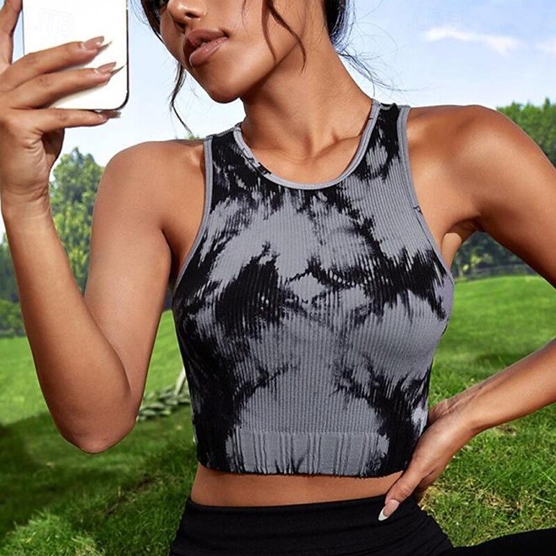 Women's Yoga Top Crew Neck Quick Dry Breathable Cropped Short Sleeve Sports Camo / Camouflage Top For Gym Workout Dance Pickleball Activewear2