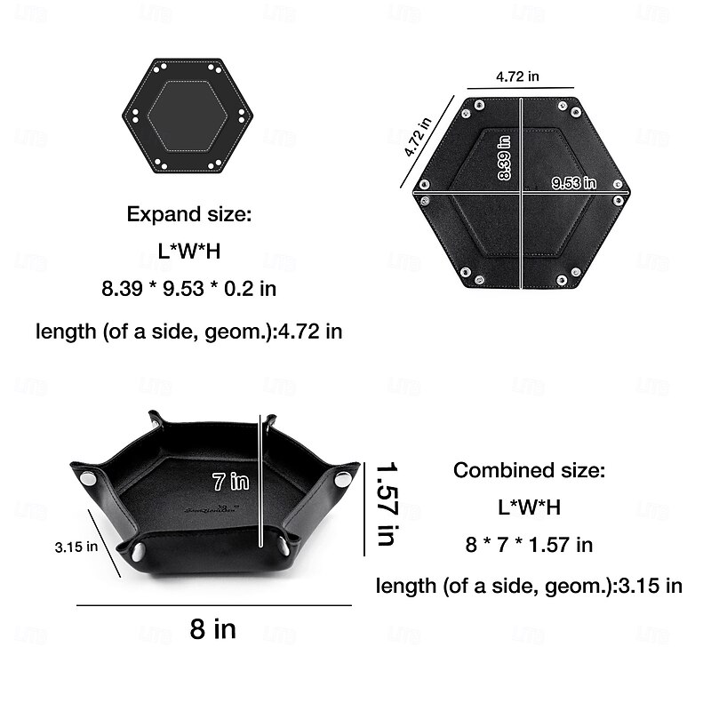 Desktop Organizer Tray, Multi-Compartment Storage Box for Keys, Cosmetics, Jewelry, and Miscellaneous Items, Foldable Entryway Storage Tray4