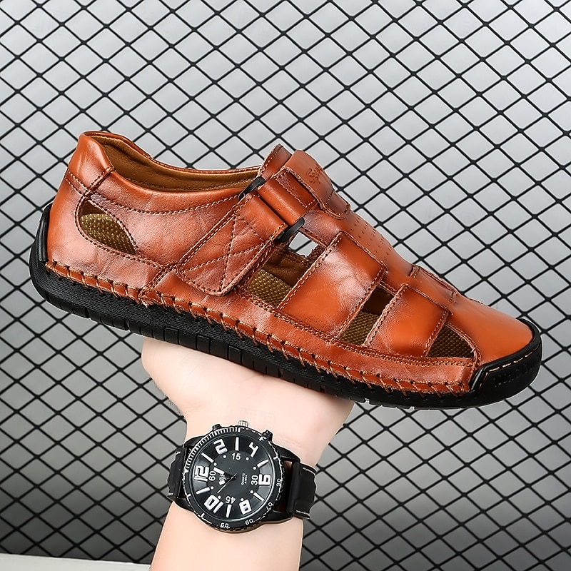 Men's Sandals - Stylish Faux Leather Straps, Perfect for Casual Events and Urban Explorations4