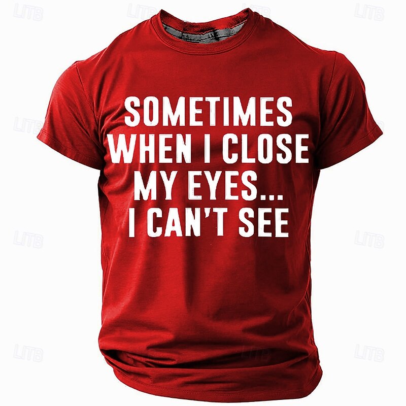 Men's Funny T Shirt Short Sleeve T shirt 3D Print Crew Neck Shirt Fashion Daily Basic Street Casual Daily Black Red Blue Summer Spring All Seasons Clothing Apparel S M L XL XXL XXXL3