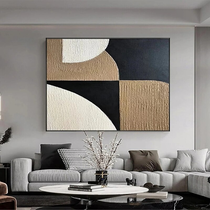 Large abstract oil painting hand painted Brown Black abstract oil painting handmade pattle knife textured painting modern office art for  living room wall decor artwork for paintings wall paintings4