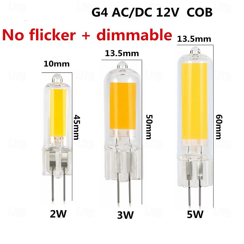 10 Pcs 6pcs Light Blubs Dimmable No Flicker Glass LED G4 COB Bulb 2W 3W 5W AC/DC12V Led lamp Crystal Light Bulb Lampada Lampara Bombilla Ampoule2