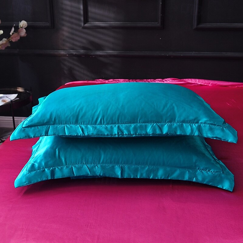 Washed Silk Pillowcase Single Satin Imitation Silk Pillowcase3