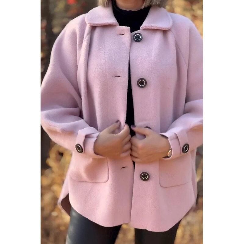 Women's Blouse Plain Modern Casual Long Sleeve Shirt Collar Regular Tops Daily Holiday Buttons Pocket Asymmetric Black White Yellow Pink Green Summer4