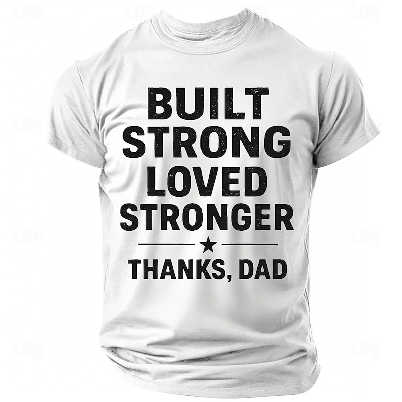 Men's Funny Slang Father T Shirt Short Sleeve T shirt 3D Print Crew Neck Shirt Fashion Daily Basic Street Casual Daily Black White Red Summer Spring All Seasons Clothing Apparel S M L XL XXL XXXL2