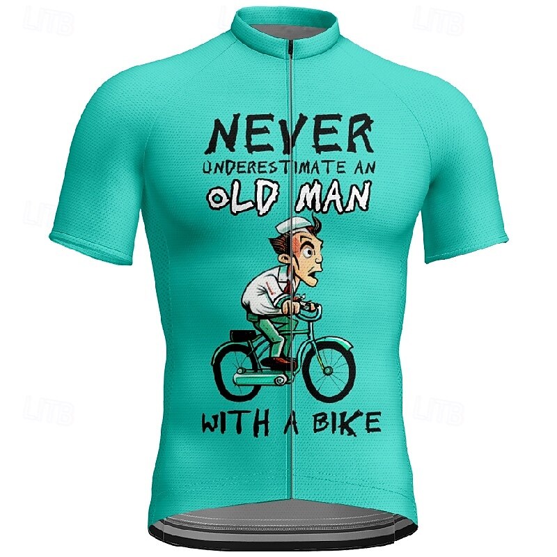 Men's Cycling Jersey Graphic Letter & Number Short Sleeve Bike Tee Tshirt Jersey with 3 Rear Pockets Mountain Bike MTB Quick Dry Anatomic Design Wicking Breathable Sports Yellow Red Royal Blue