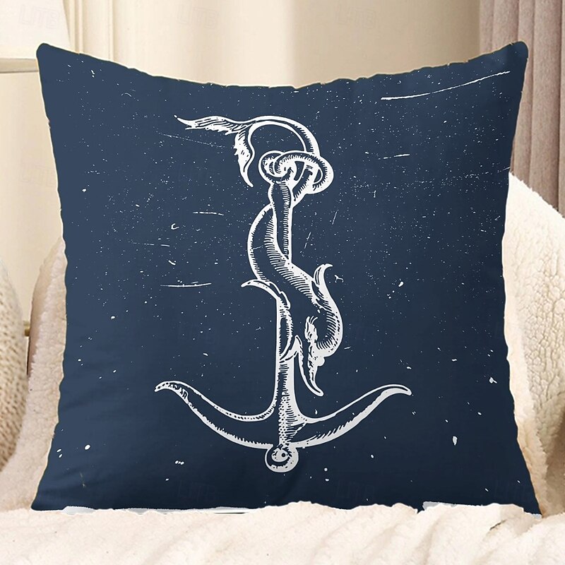 Ocean Sea Shells Decorative Toss Pillows Cover 1PC Soft Square Couch Cushion Case Pillowcase for Bedroom Livingroom Sofa Chair4