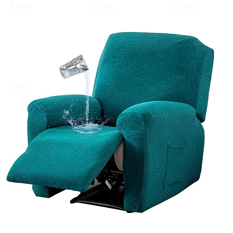 Jacquard Waterproof Recliner Sofa Cover Elastic Spandex Lazy Boy Armchair Covers Solid Color Recliner Chair Slipcovers Furniture Protector2