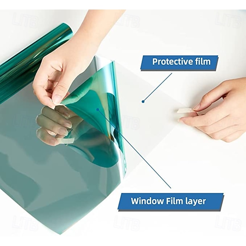 Window Film, Privacy Glass Sticker for Heat Insulation, Anti-Peeping Sunshade, UV Protection for Balcony and Home2