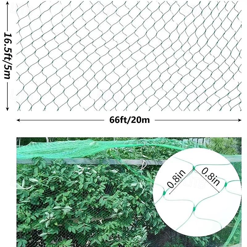 5*20M Anti Bird Protection Net Mesh Garden Plant Netting Protect Plants and Fruit Trees from Birds Deer Poultry Best Fencing2