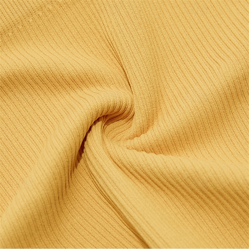 Women's Yoga Pants Yoga Leggings Drawstring Ribbed Butt Lift Tummy Control High Waist Pilates Gym Workout Workout Tights Solid Color Yellow Purple Green Spandex Fall Sports Activewear Stretchy Skinny3