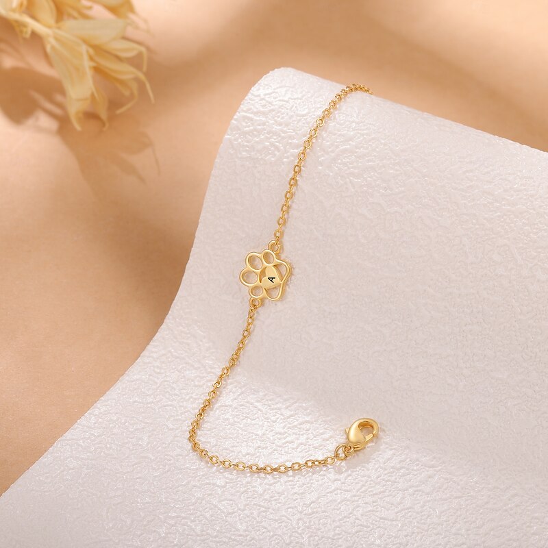 Personalized Initial Letter Claw Bracelet - Custom Gift for Mom, Wife, Girlfriend, or Best Friend, Perfect for Mother's Day, Valentine's Day, Anniversary, and Birthday, A Timeless Symbol of Love2