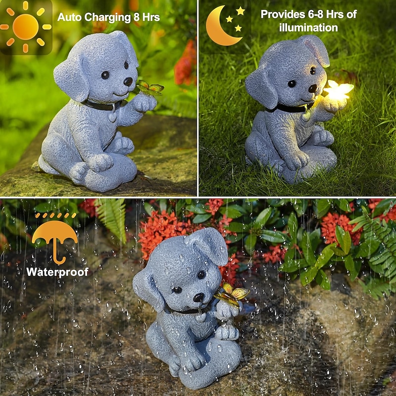 1 Pc Outdoor Solar Dog Decorative Light Courtyard Garden Park Lawn Path Luminous Cute Dog Landscape Light Gift Ornament Light2