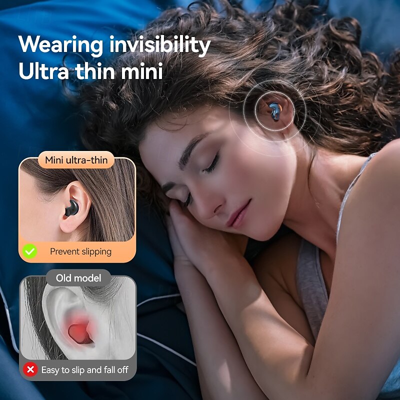 Mini Wireless Earbuds for Small Ear Canals and Side Sleepers Sleep Invisible Headphones Bluetooth Noise Cancelling Waterproof Tiny Wireless Earphones with Charging Case4