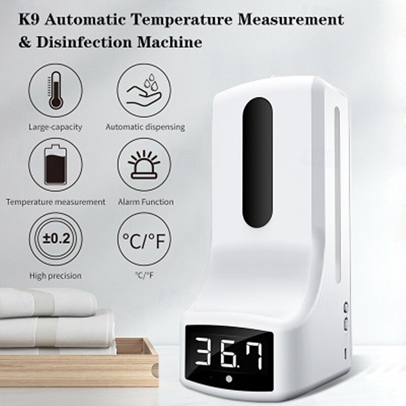 Soap Dispenser Automatic Liquid Soap Dispensers Infrared Hand Temperature Measurement with Liquid Soap Dispenser Wall-Mounted for Home Schools and Communities3