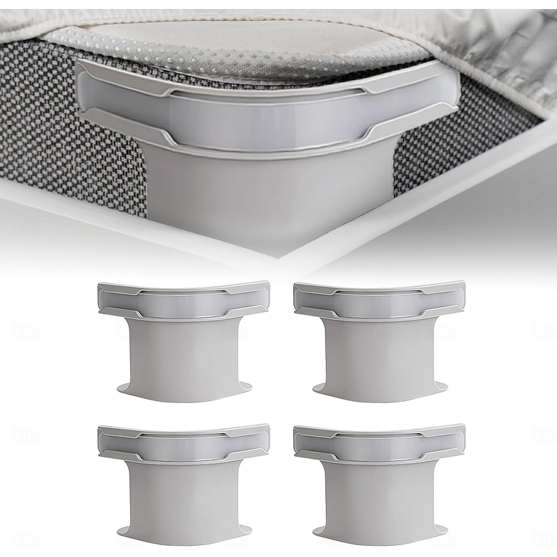 4pcs Lock Sheet Holders Bed Sheet Holder Fitted Sheet Straps, Heavy Duty Bed Sheet Holder Corner Fitted Sheet Straps Fit All Mattress Size2