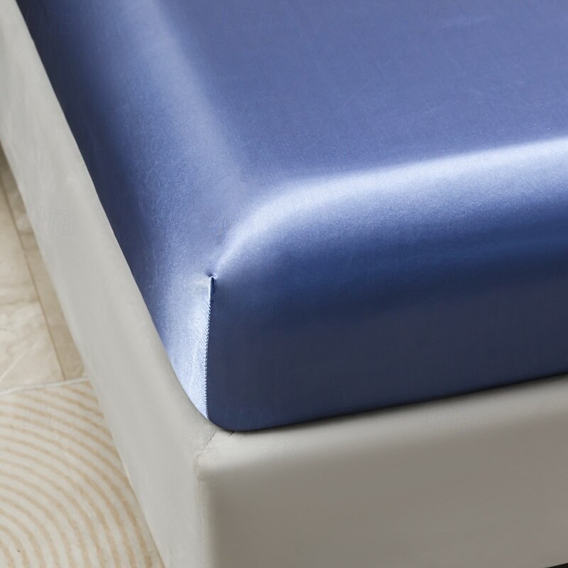 Satin Imitation Silk Solid Color Bedding Three-piece Set Bed Sheet Four-piece Set Pillowcase Combination Sheet Set3