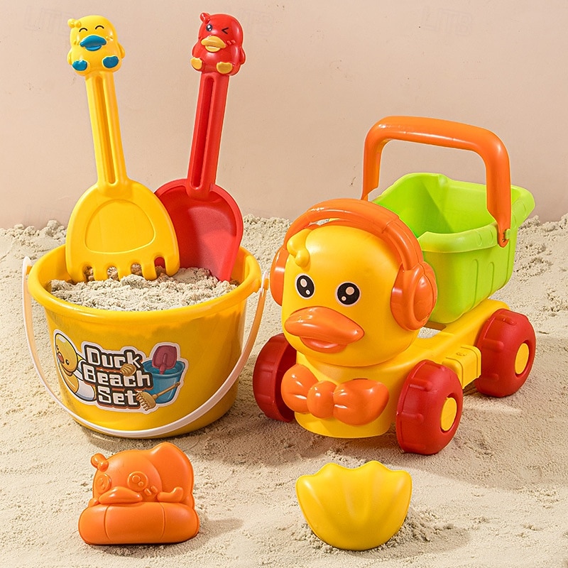 Beach Sand Buckets and Shovels Set - Beach Toys for Kids with Sand Molds Silicone Beach Sand Pails for Travel Kids and Toddlers3
