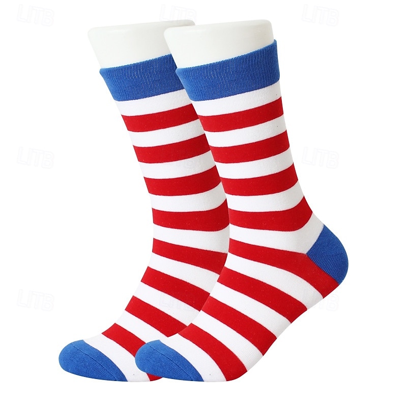 American Flag Socks For Men Or Women 4th July Middle Socks Star And Stripe Patriotic Freedom Day Gifts3